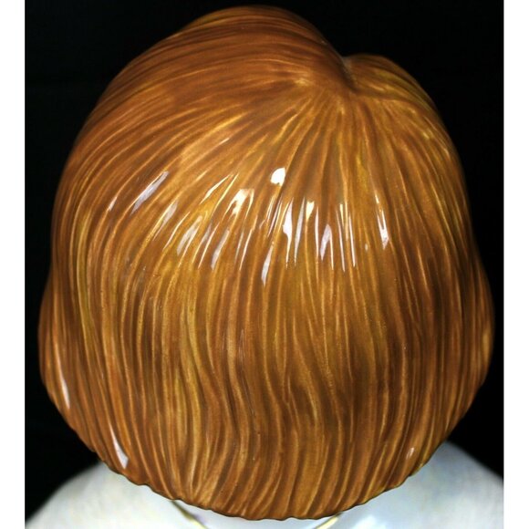 17" Hand Painted Ceramic Large Choir Boy Candle Holder Signed 2004 Christmas - Picture 8 of 12